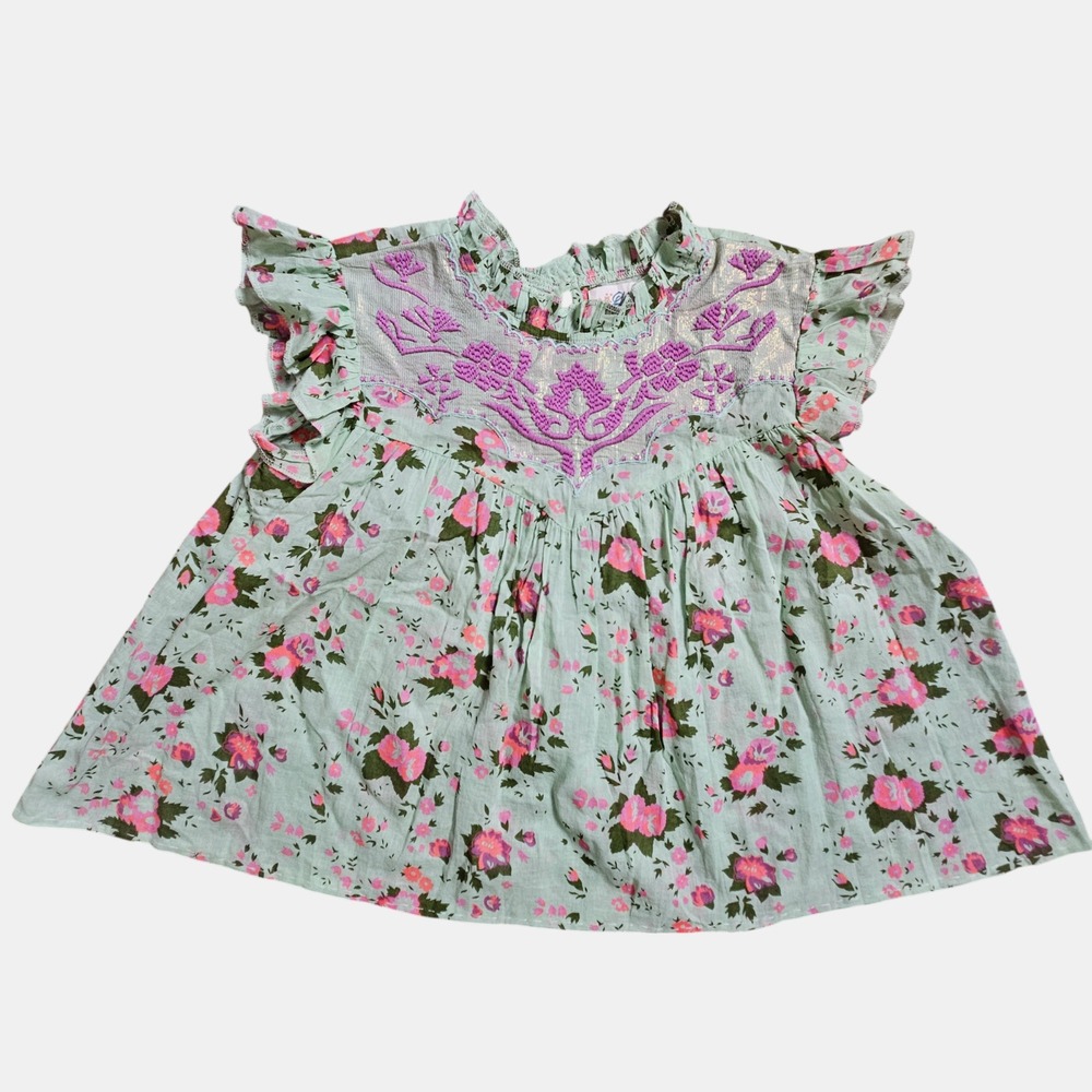 Oh My Stars by Layerz Clothing Girls Floral Babydoll Top S Prairie Cottagecore